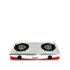 เตาแก๊ส หน้าสแตนเลส หัวคู่ รุ่น K-2004 หัวเทอร์โบ ตัวเตาสแตนเลส