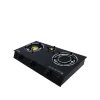 รูปสินค้า x-3600 ด้านข้าง เตาแก็สหน้ากระจก สามหัว หัวฟู่ หัวเปลว หัวอินฟาเรด