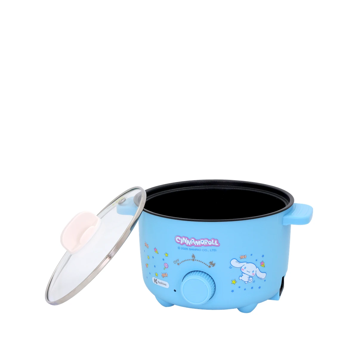 หม้อต้มไฟฟ้า Cinnamoroll KW-135 ปี 2026 ตัวหม้อและฝาแยกชิ้น