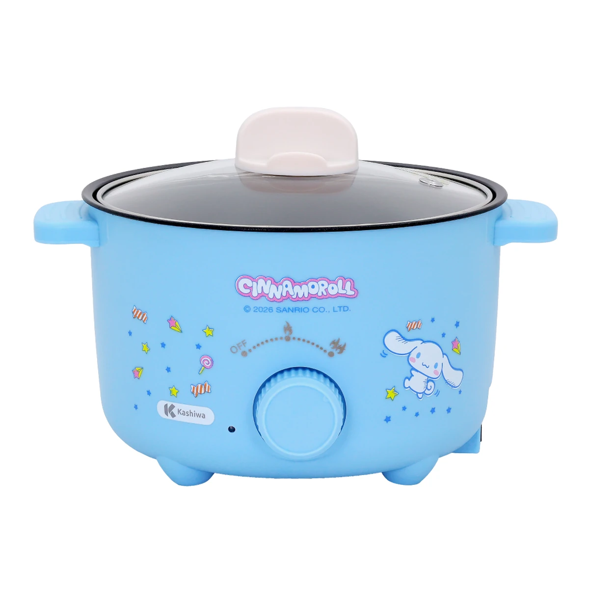 หม้อต้มไฟฟ้า Cinnamoroll KW-135 ปี 2026 ภาพตัวเครื่องลาย Cinnamoroll