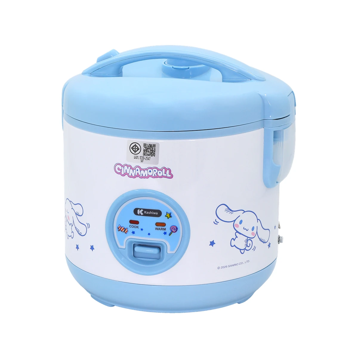 หม้อหุงข้าว Cinnamoroll RC-117-2026 มุมเฉียงด้านหน้า